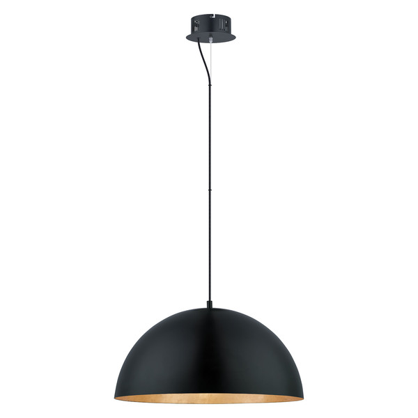Eglo Black/Gld 21in. Wide Single Lght LED Pndnt from the Gaetano Collection 94228A